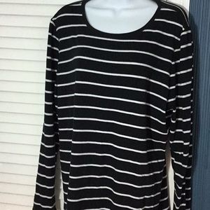Lane Bryant black & white tee
